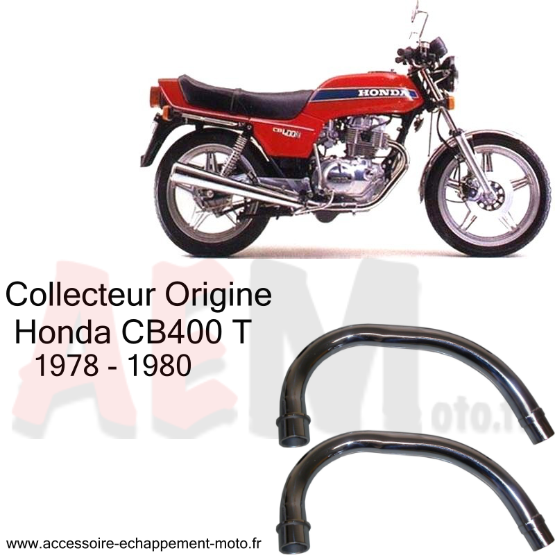 Collecteur type origine en inox Honda CB400 T 1978 - 1980