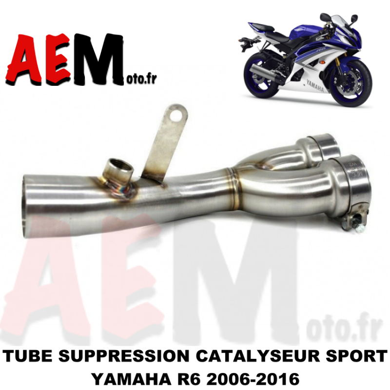 Tube suppression catalyseur Yamaha R6 2006 - 2016