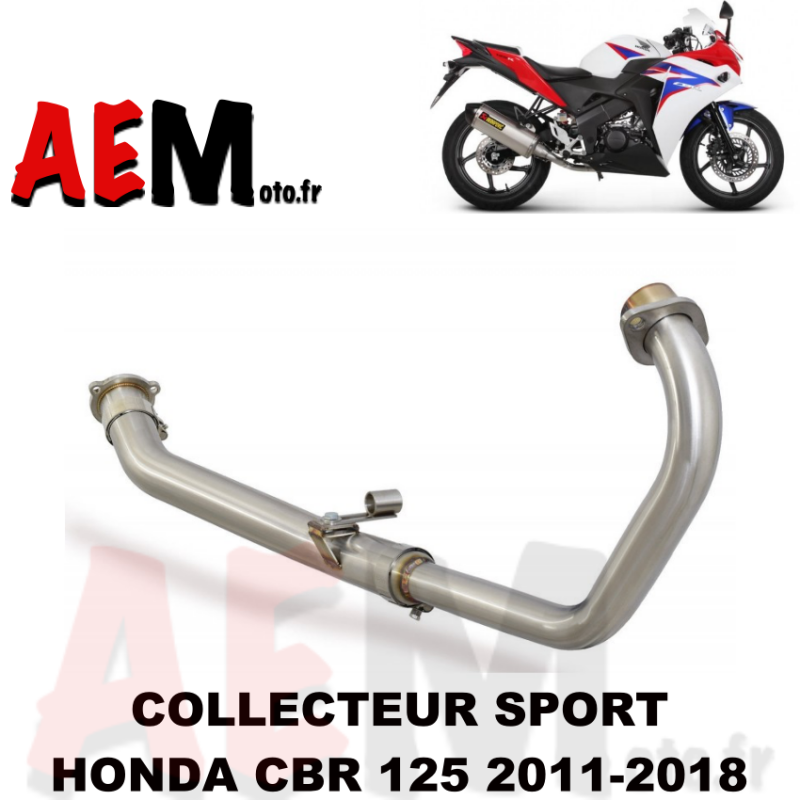 Collecteur d'échappement sport Honda cbr 125 2011 - 2018