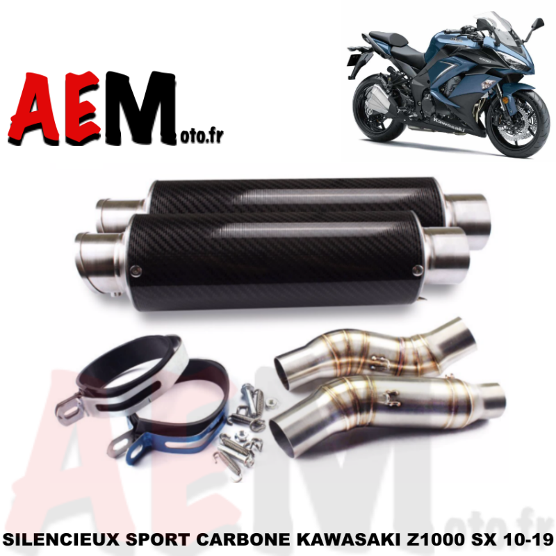 Silencieux arrière carbone Sport KAWASAKI Z1000 SX 2010 - 2019