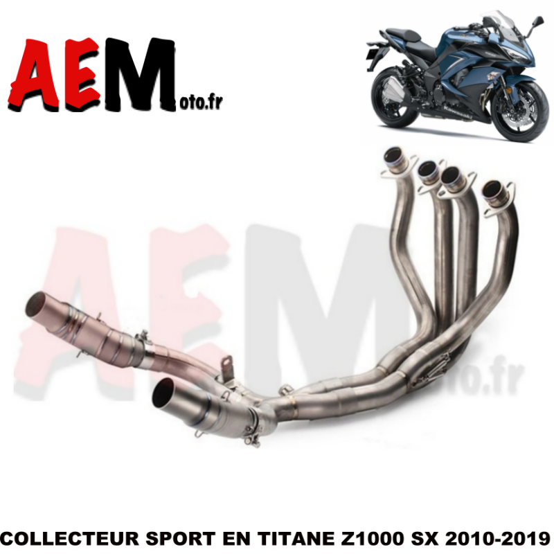 Collecteur d'échappement sport 4 -1-2 TITANE KAWASAKI Z1000 SX 2010 - 2021