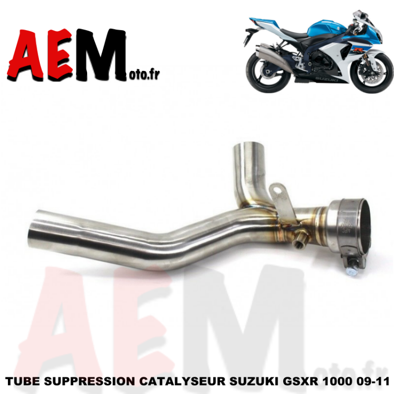 Tube suppression catalyseur Suzuki GSXR 1000 k9 2009 - 2011