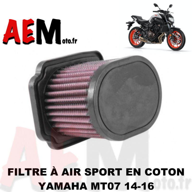 Filtre à air sport en coton Yamaha MT07 14-16