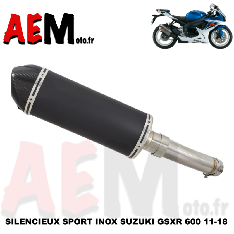 Silencieux sport avec embout carbone Suzuki GSXR 600 11-18