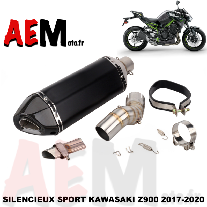 Silencieux avec embout carbone Kawasaki Z900 17-20