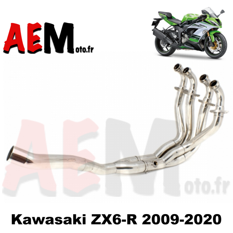 Collecteur d'Échappement Sport Inox Sans Catalyseur pour KAWASAKI ZX-6R 2009 - 2022