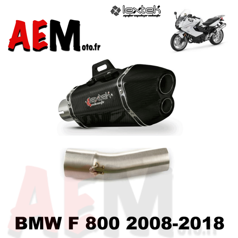 Silencieux sport carbone LEXTEK BMW F 800 2008-2018