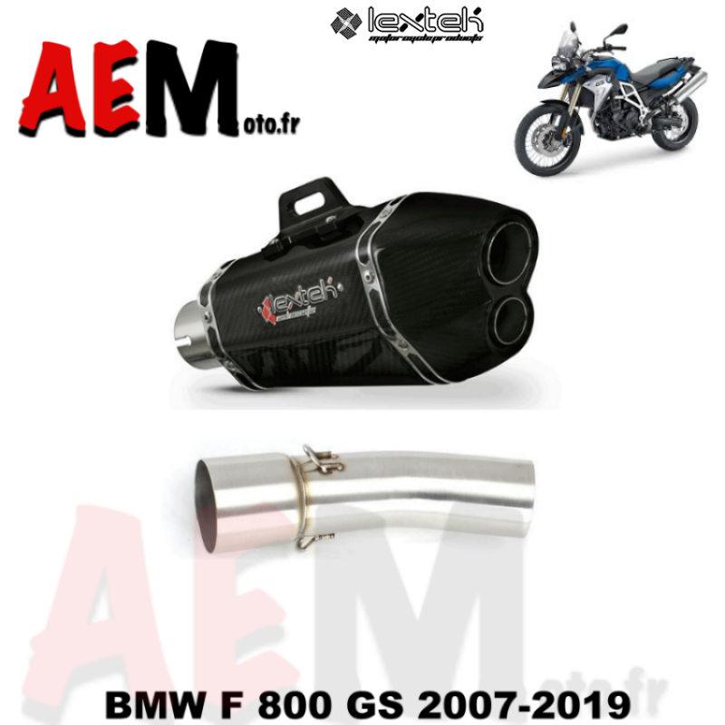 Silencieux sport carbone LEXTEK BMW F800 GS 2007-2019