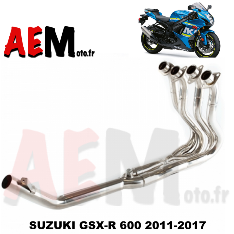 Collecteur sport + suppression du catalyseur Suzuki GSX-R 600 2011-2017