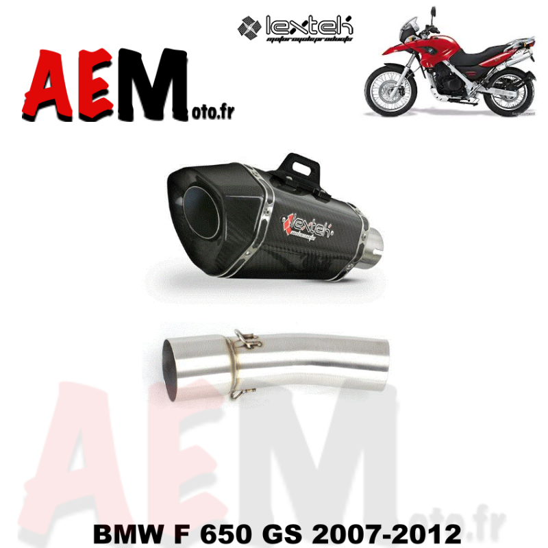 Silencieux sport carbone LEXTEK BMW F 650 GS 2007-2012
