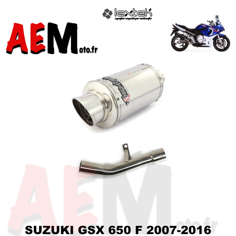 Silencieux sport LEXTEK SUZUKI GSX 650 F 2007-2016