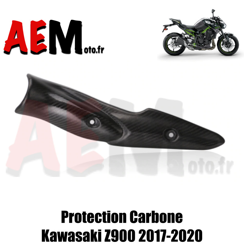 Protection d'échappement carbone Kawasaki Z900 2017-2020