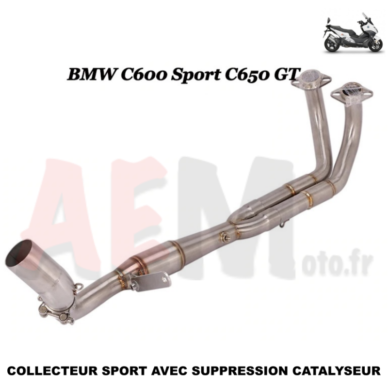 Collecteur sport avec suppression catalyseur BMW C600 & C650 2012-2015