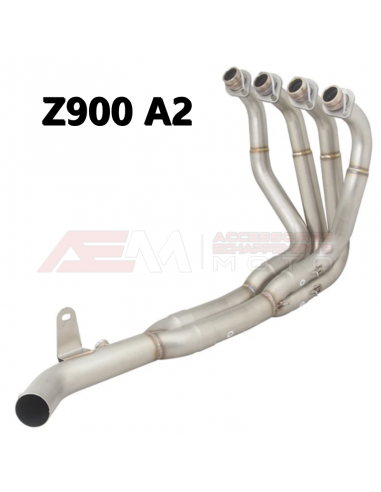 Collecteur Sport Inox avec Suppression Catalyseur pour Kawasaki Z900 A2 35/70KW 2019-2024