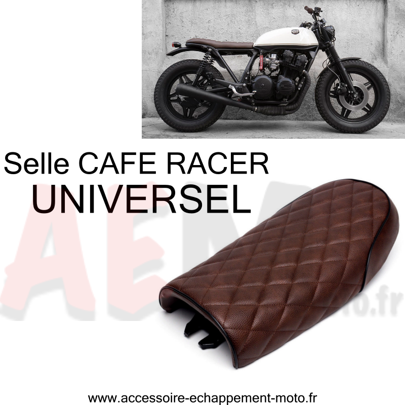 Selle moto café racer marron C-RACER 