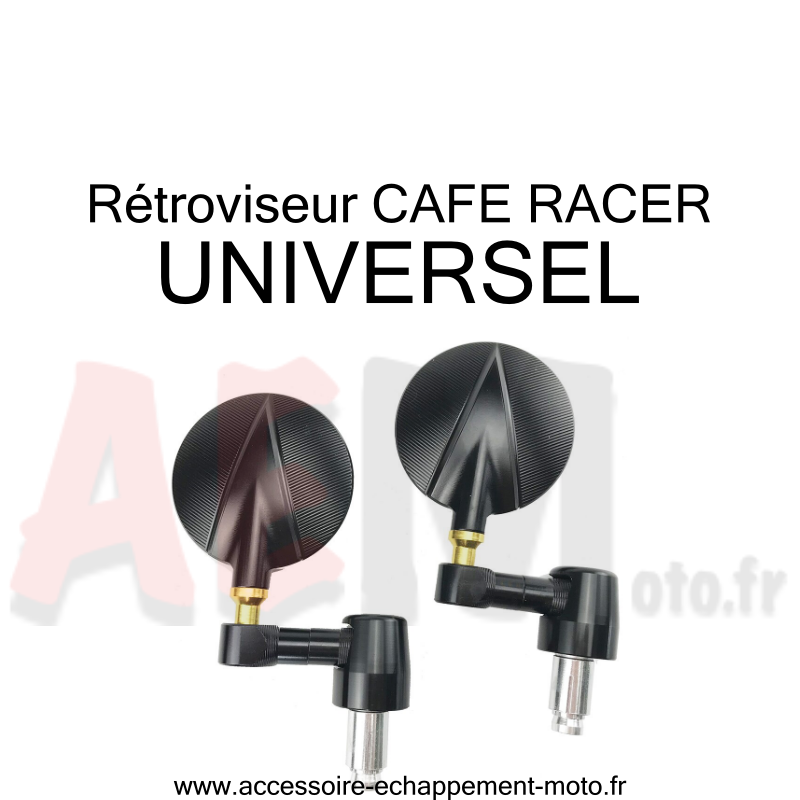 Rétroviseur embout de guidon UNIVERSEL Cafe Racer